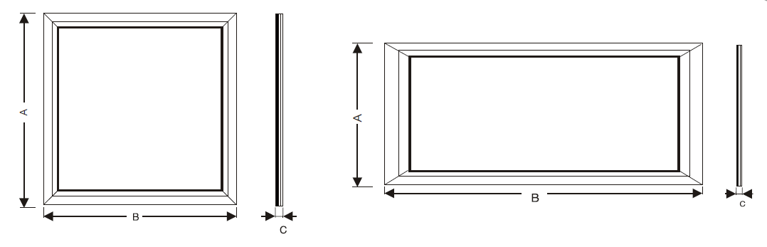 2'x4' LED panels size